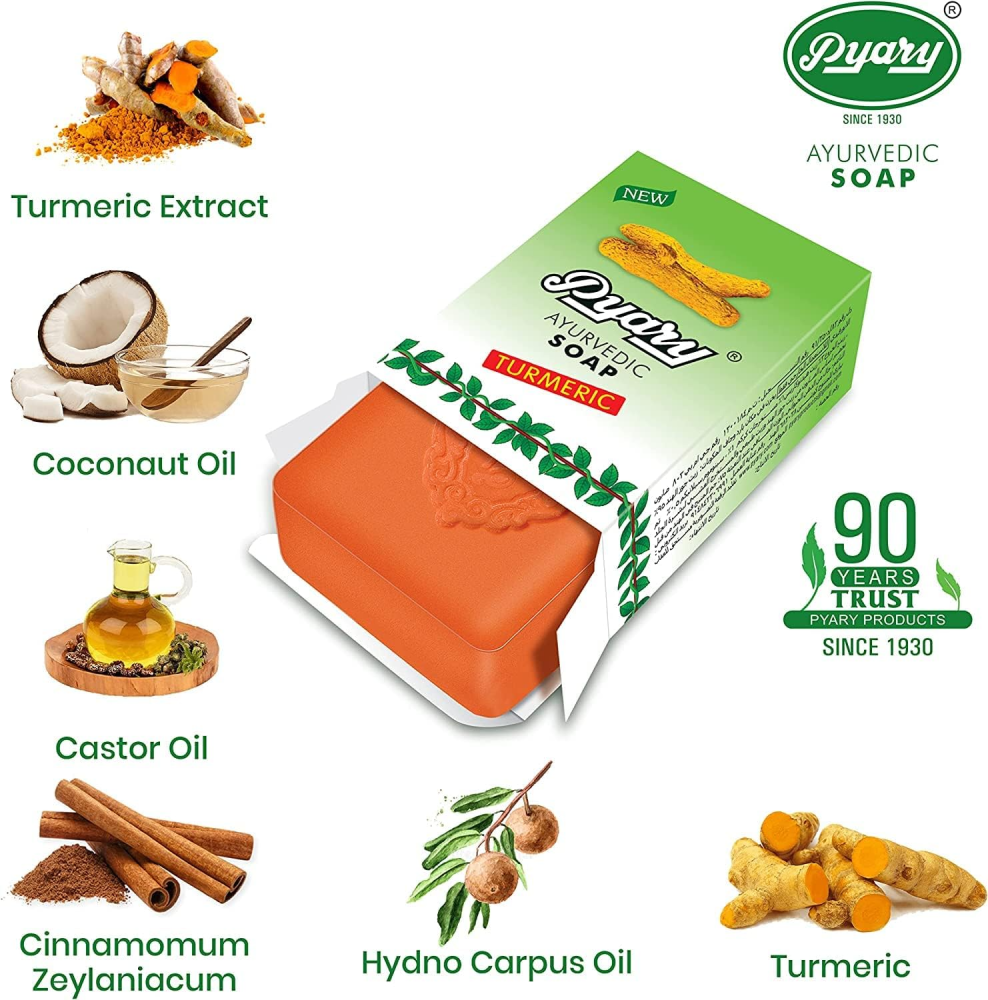 Pyary Ayurvedic Turmeric Soap (75G)