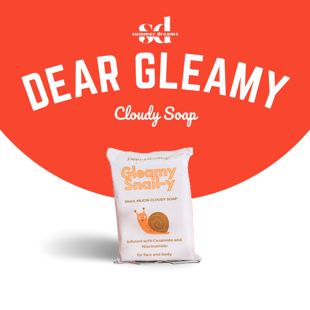 DEAR GLEAMY Snail-y Soap Snail Mucin Cloudy Soap Niacinamide Body Wash Bar Soap