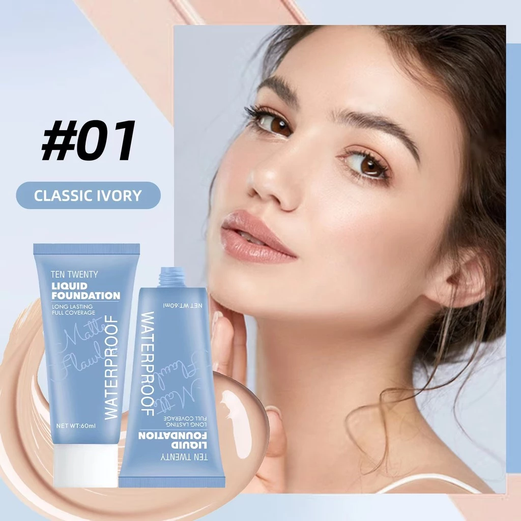 TEN TWENTY Full Coverage Matte Liquid Foundation Oil Control 24H Long Lasting Waterproof Concealer