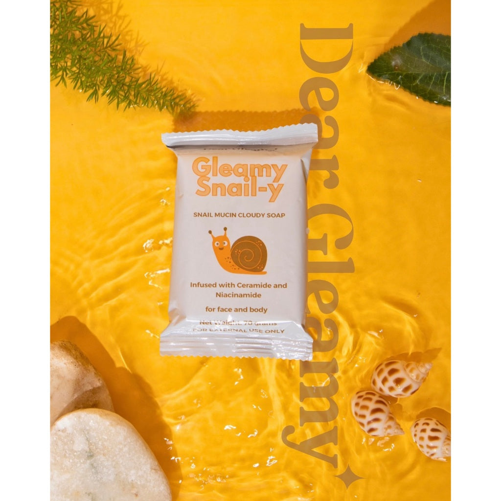 DEAR GLEAMY Snail-y Soap Snail Mucin Cloudy Soap Niacinamide Body Wash Bar Soap