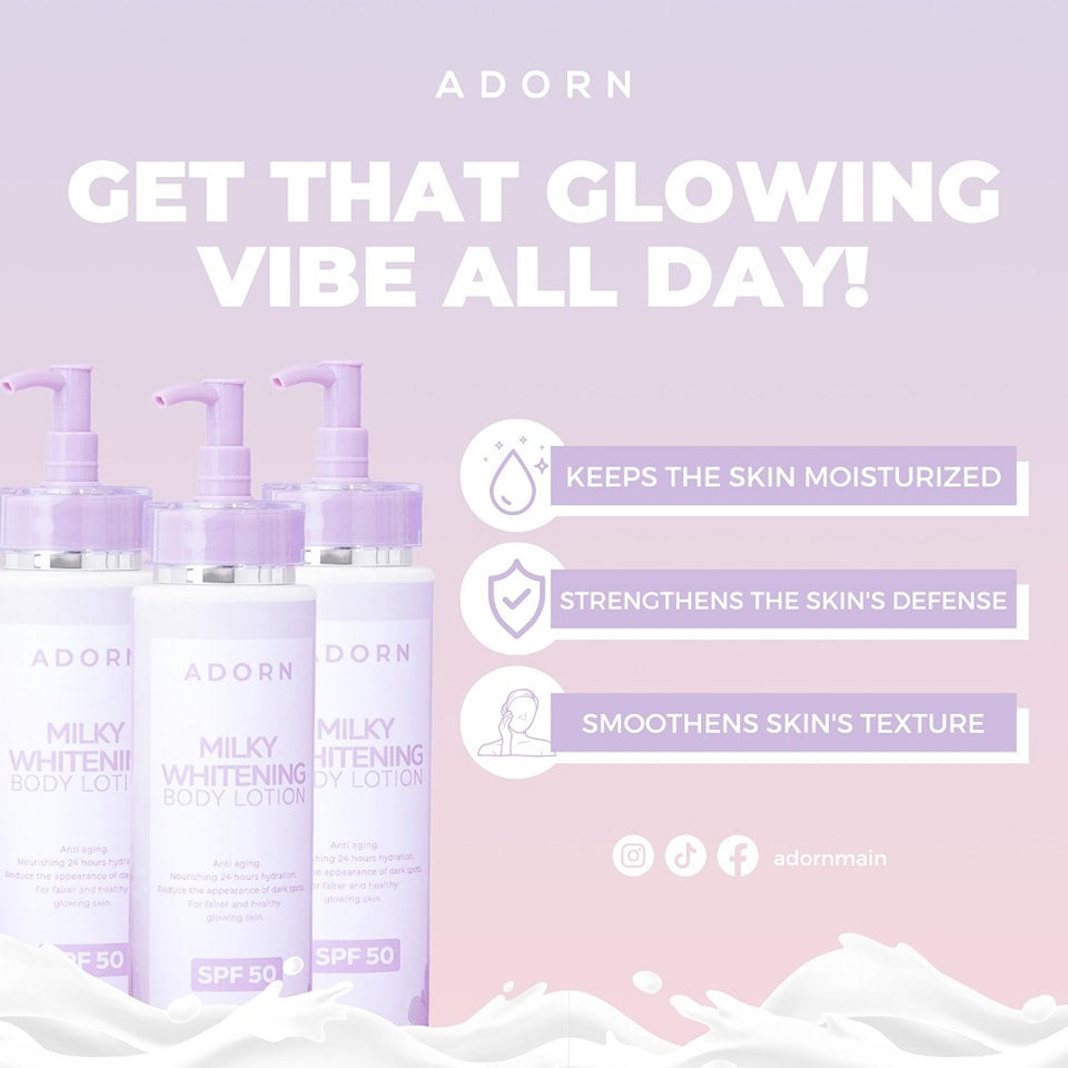 ADORN Milky Whitening Body Lotion SPF50 200ML