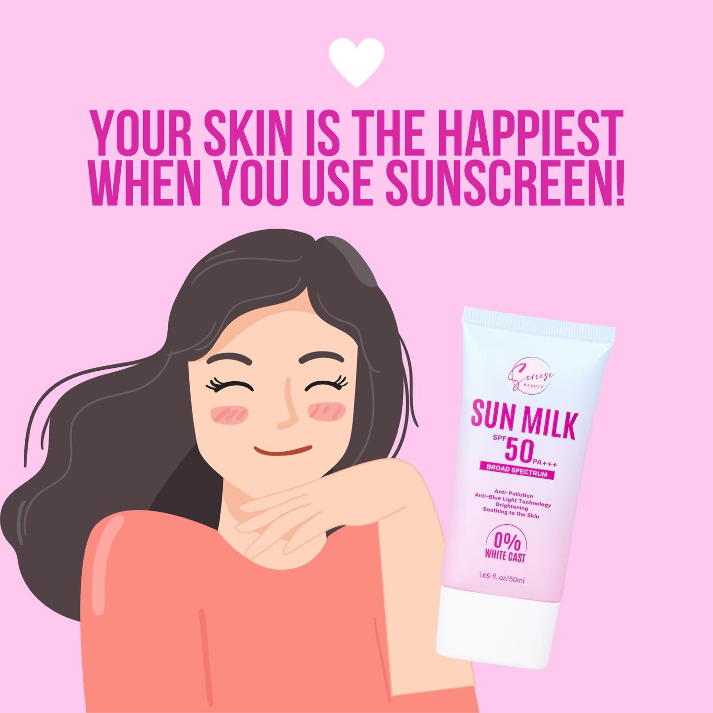 Sereese Beauty Sun Milk SPF 50 Broad Spectrum Sunscreen