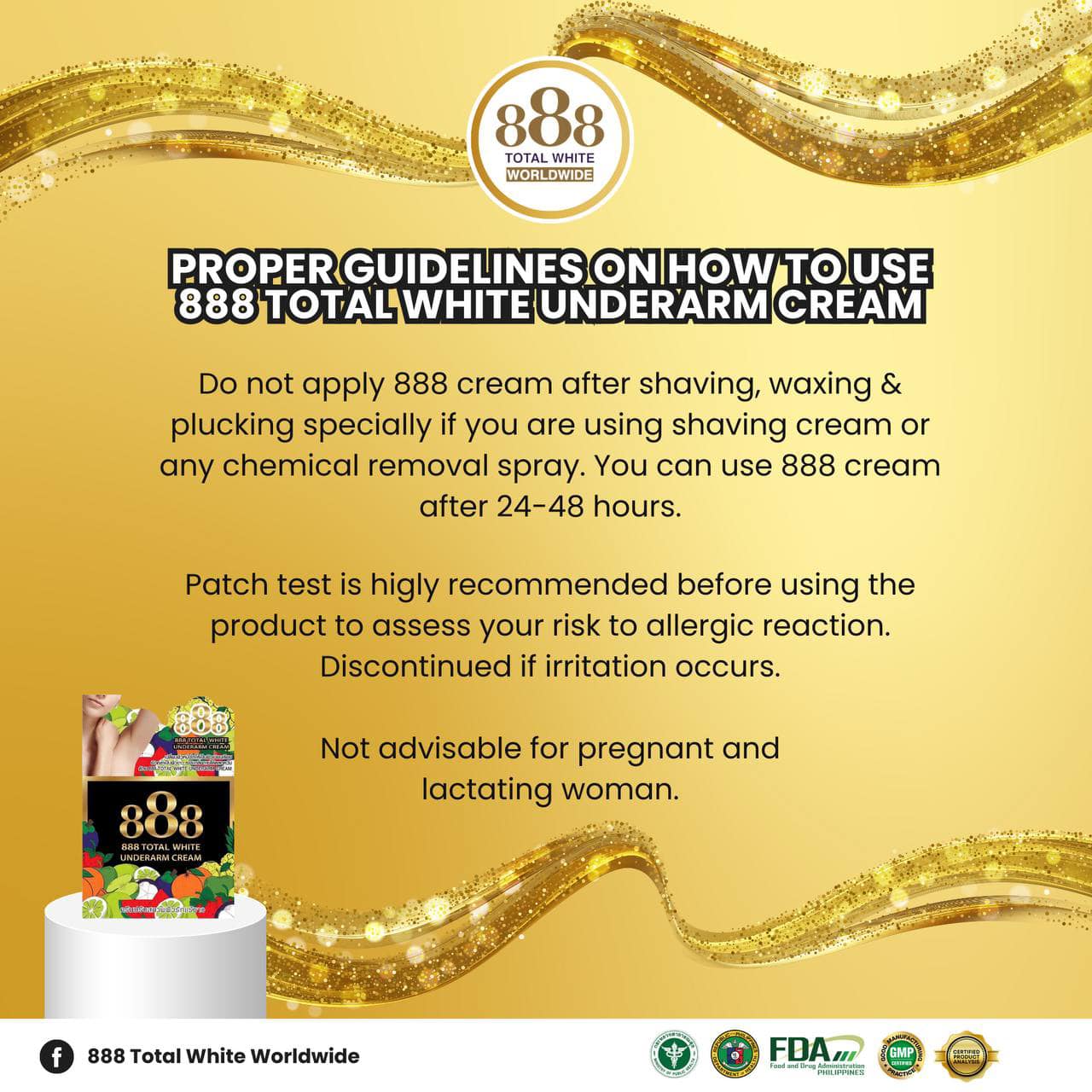 ORIGINAL 888 UNDERARM CREAM FROM THAILAND