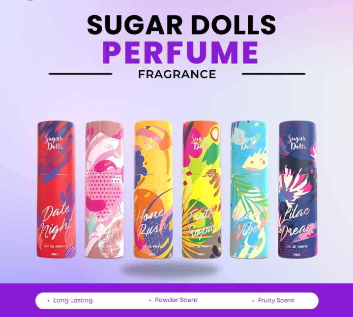 Sugar Dolls Fragrance 30ml with Canister Long Lasting Scents Perfume