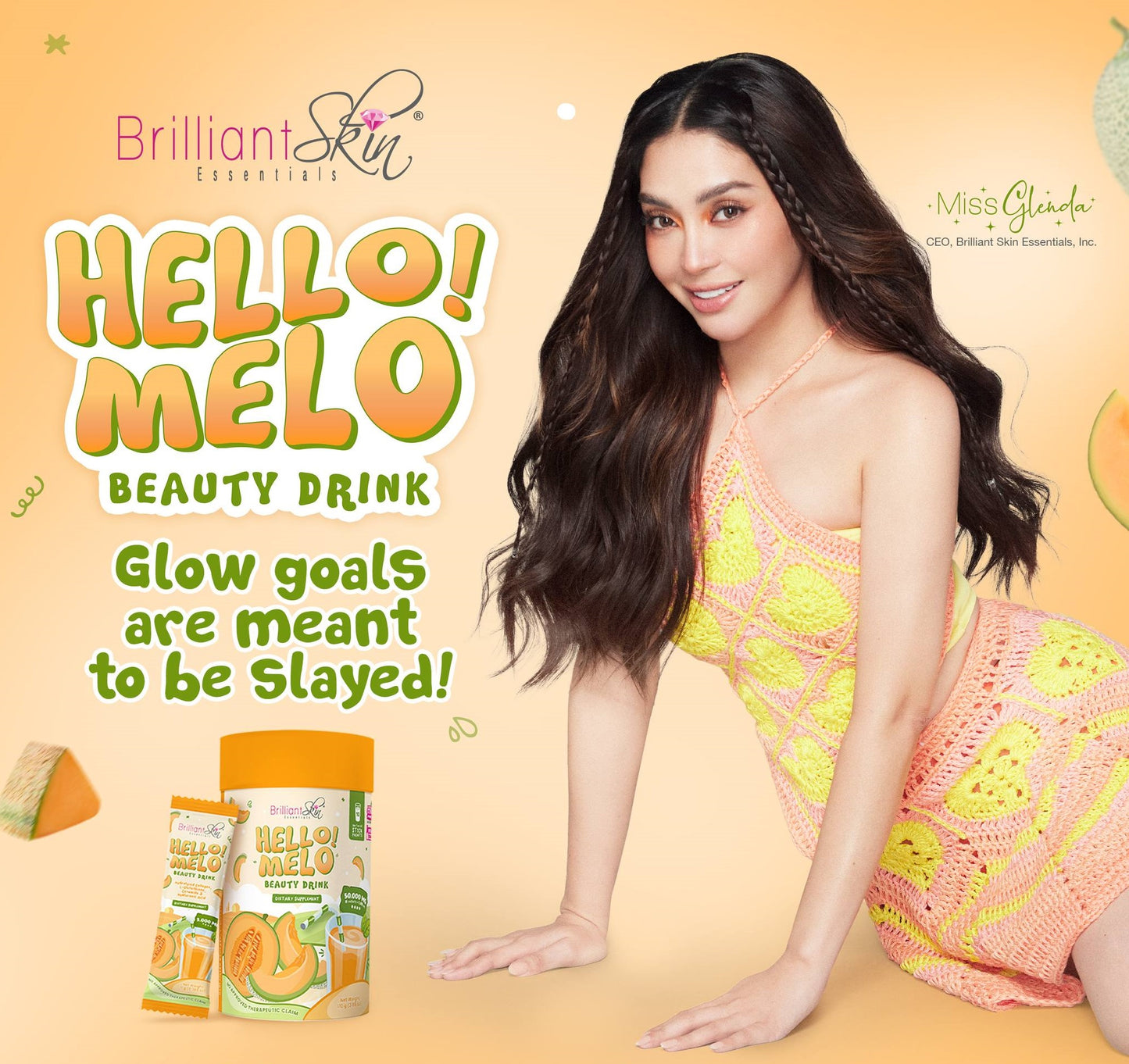 Brilliant Skin Hello Melo Beauty Drink 10 Sachets