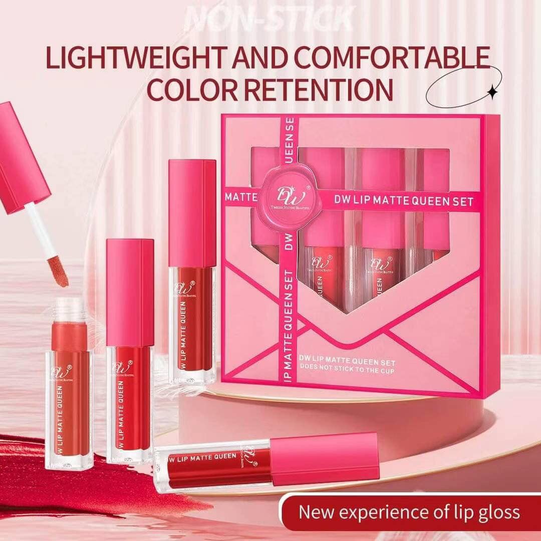 DW COSMETICS - LIP MATTE QUEEN 4IN1 SET