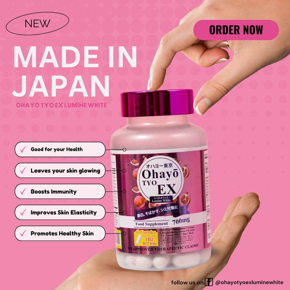 Ohayo TYO EX Lumine White Glutathione 60 Capsules Original From Japan