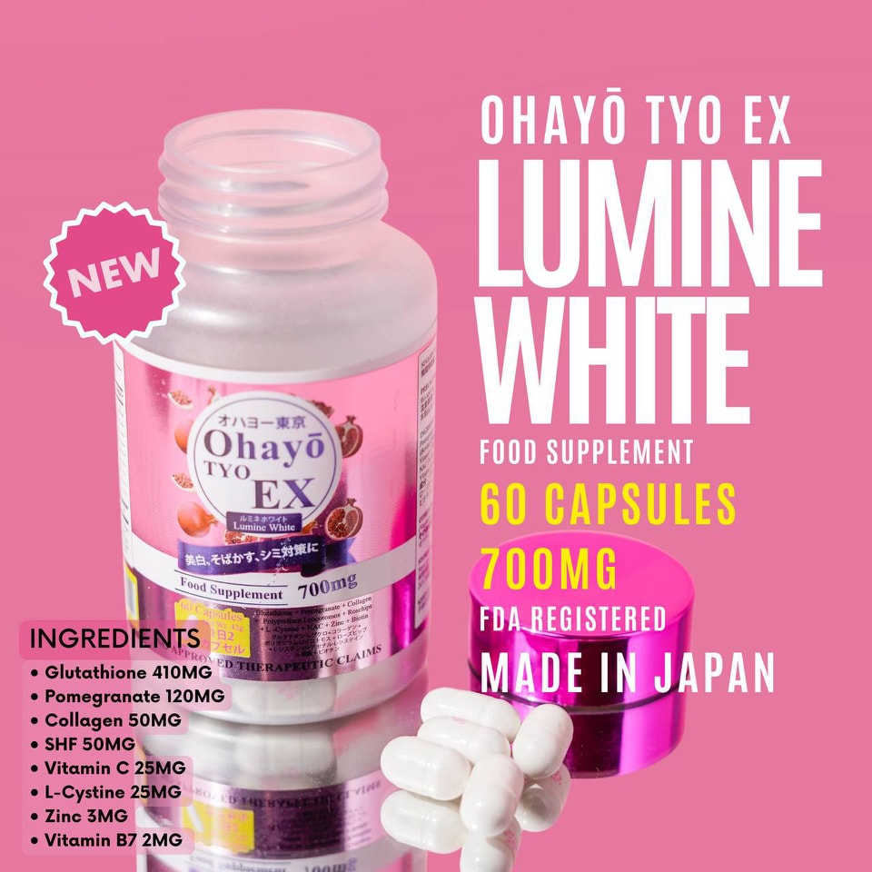 Ohayo TYO EX Lumine White Glutathione 60 Capsules Original From Japan