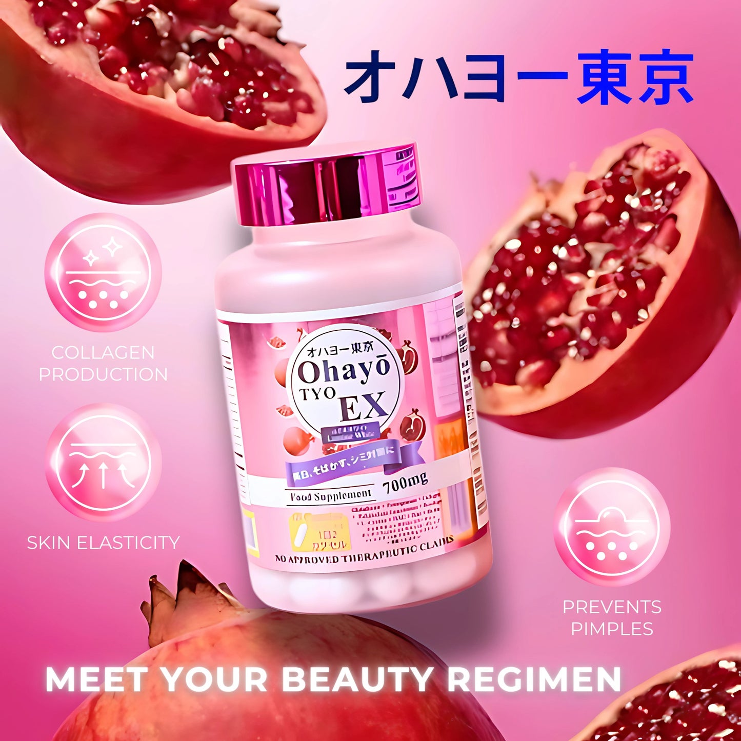 Ohayo TYO EX Lumine White Glutathione 60 Capsules Original From Japan