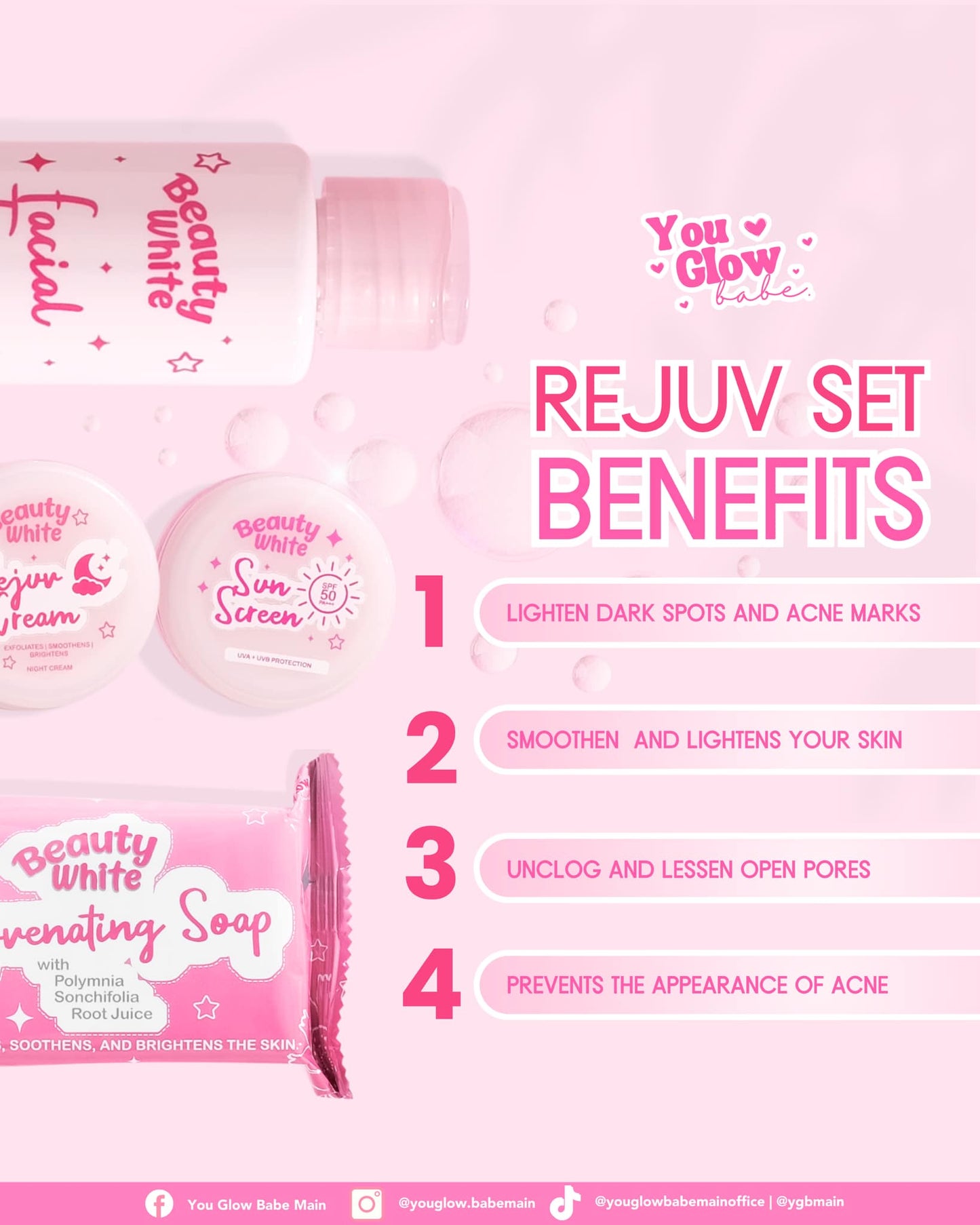 YOU GLOW BABE BEAUTY WHITE REJUV SET