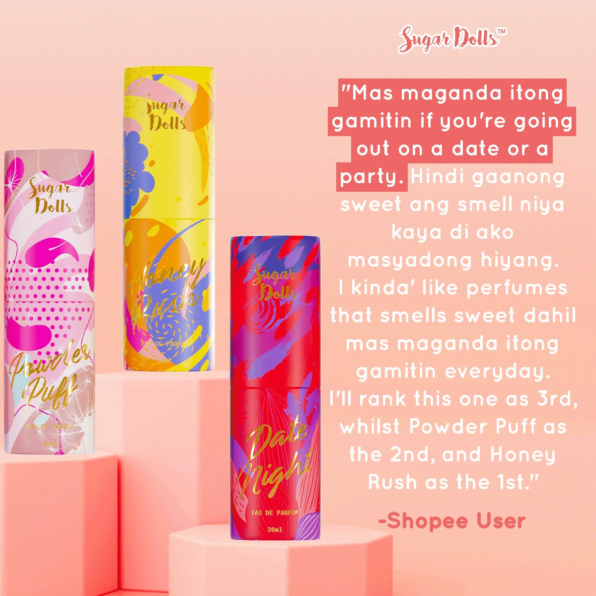 Sugar Dolls Fragrance 30ml with Canister Long Lasting Scents Perfume