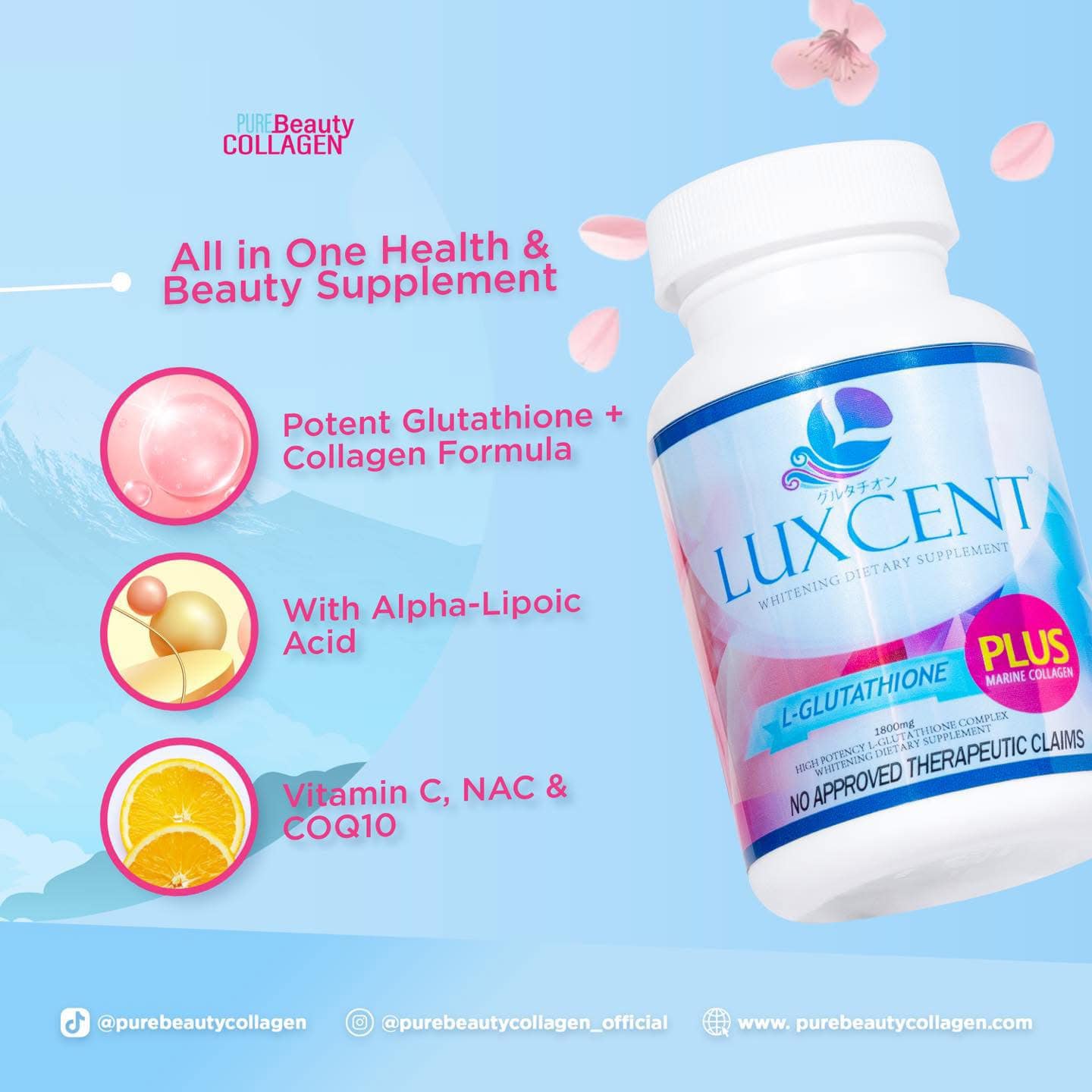 Luxcent Glutathione Premium Japanese Antioxidant