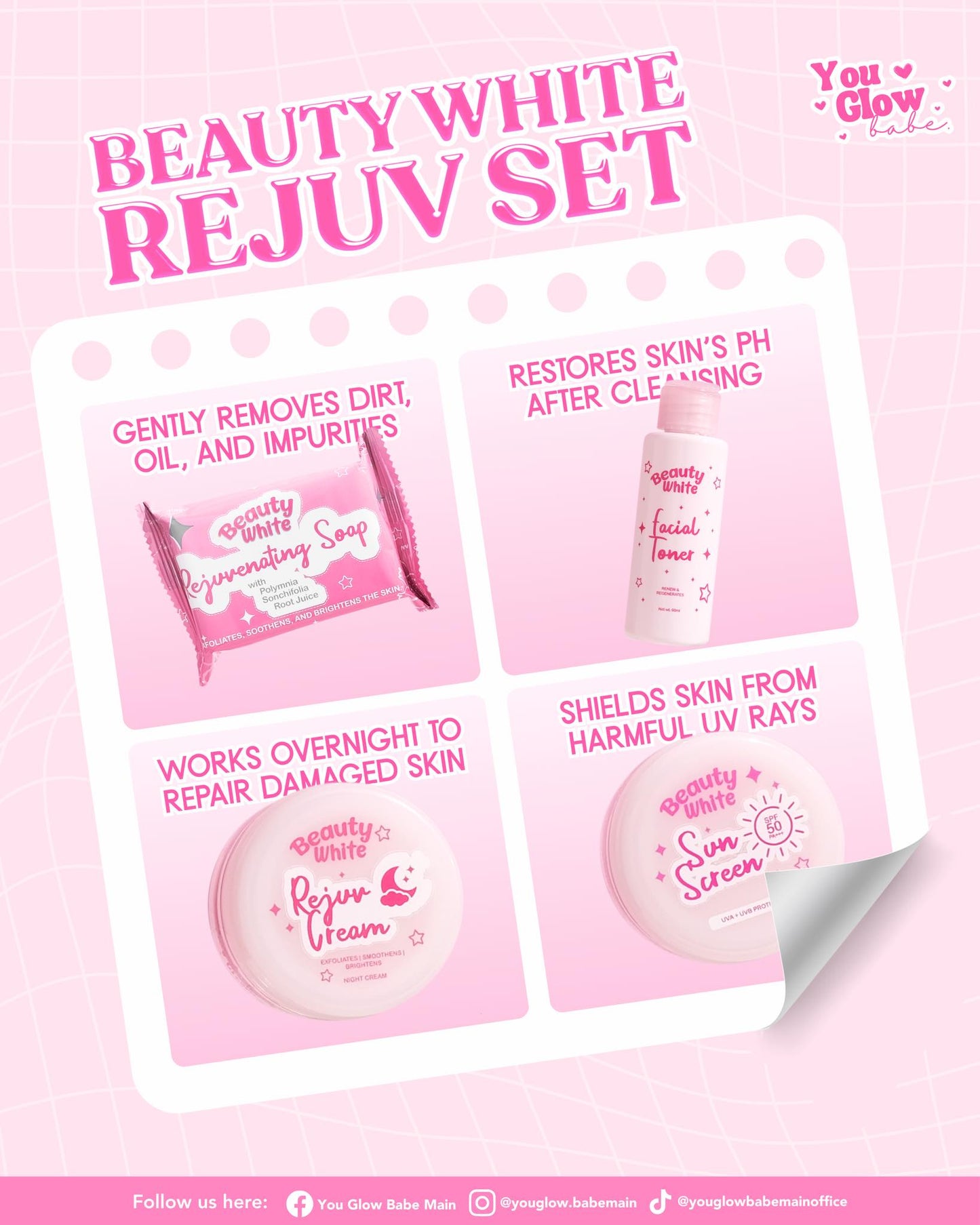 YOU GLOW BABE BEAUTY WHITE REJUV SET