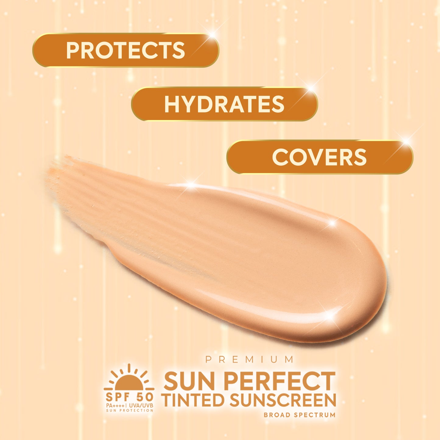 HIKARI SKIN Premium SUN PERFECT Tinted Sunscreen SPF 50 Facial Sunscreen Sun Protection Ultrafresh