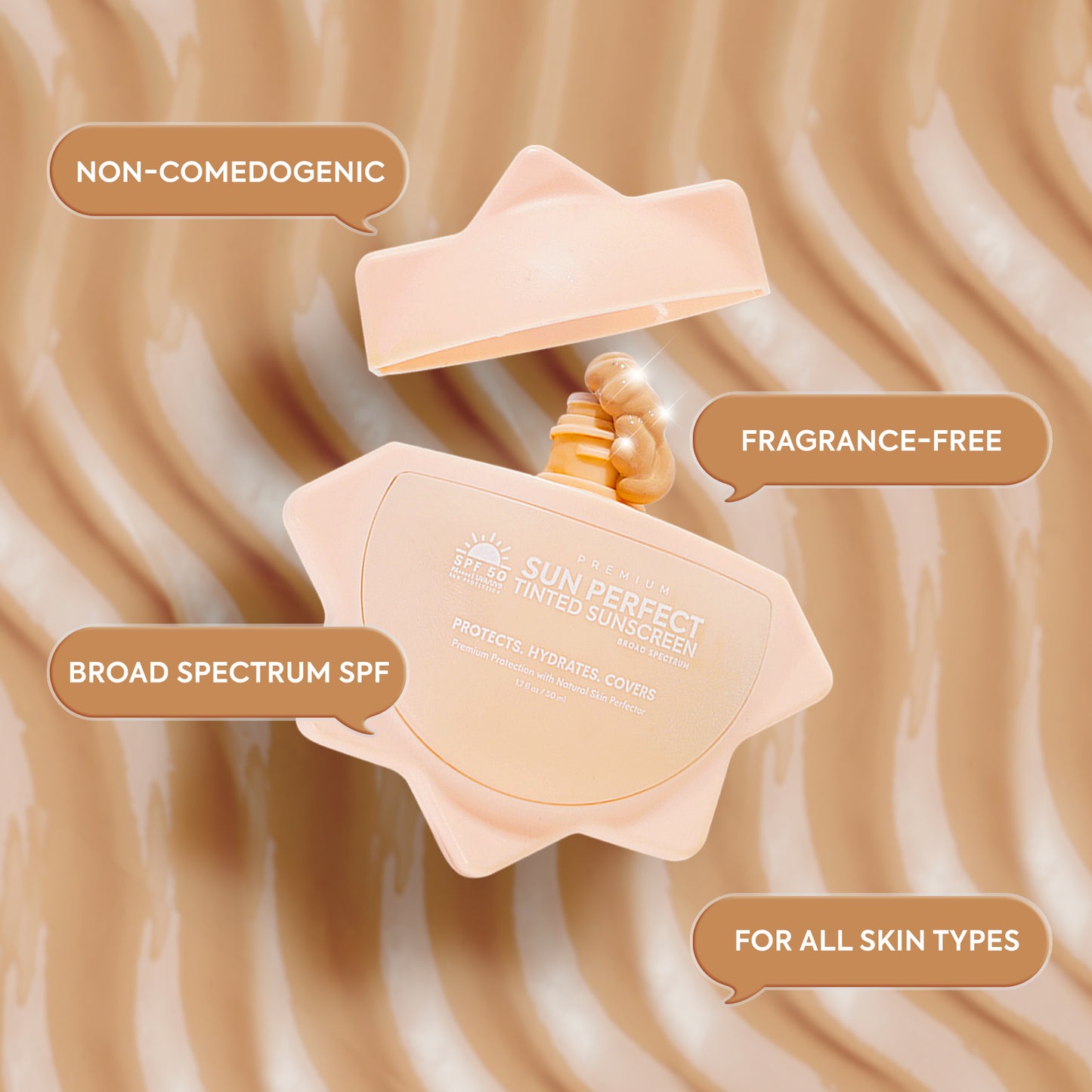 HIKARI SKIN Premium SUN PERFECT Tinted Sunscreen SPF 50 Facial Sunscreen Sun Protection Ultrafresh