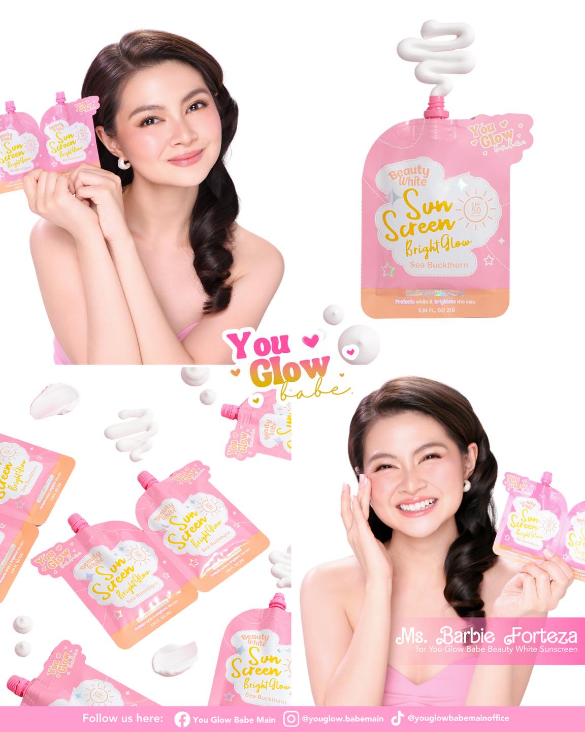 You Glow Babe Beauty White Bright Glow with Sea Buckthorn Sunscreen SPF 50 PA+++