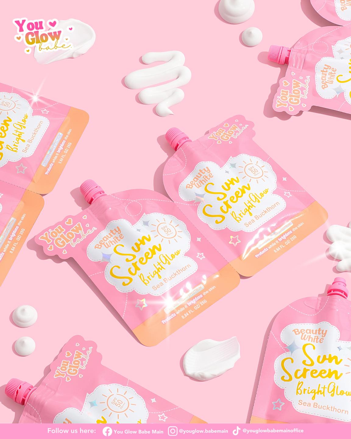You Glow Babe Beauty White Bright Glow with Sea Buckthorn Sunscreen SPF 50 PA+++