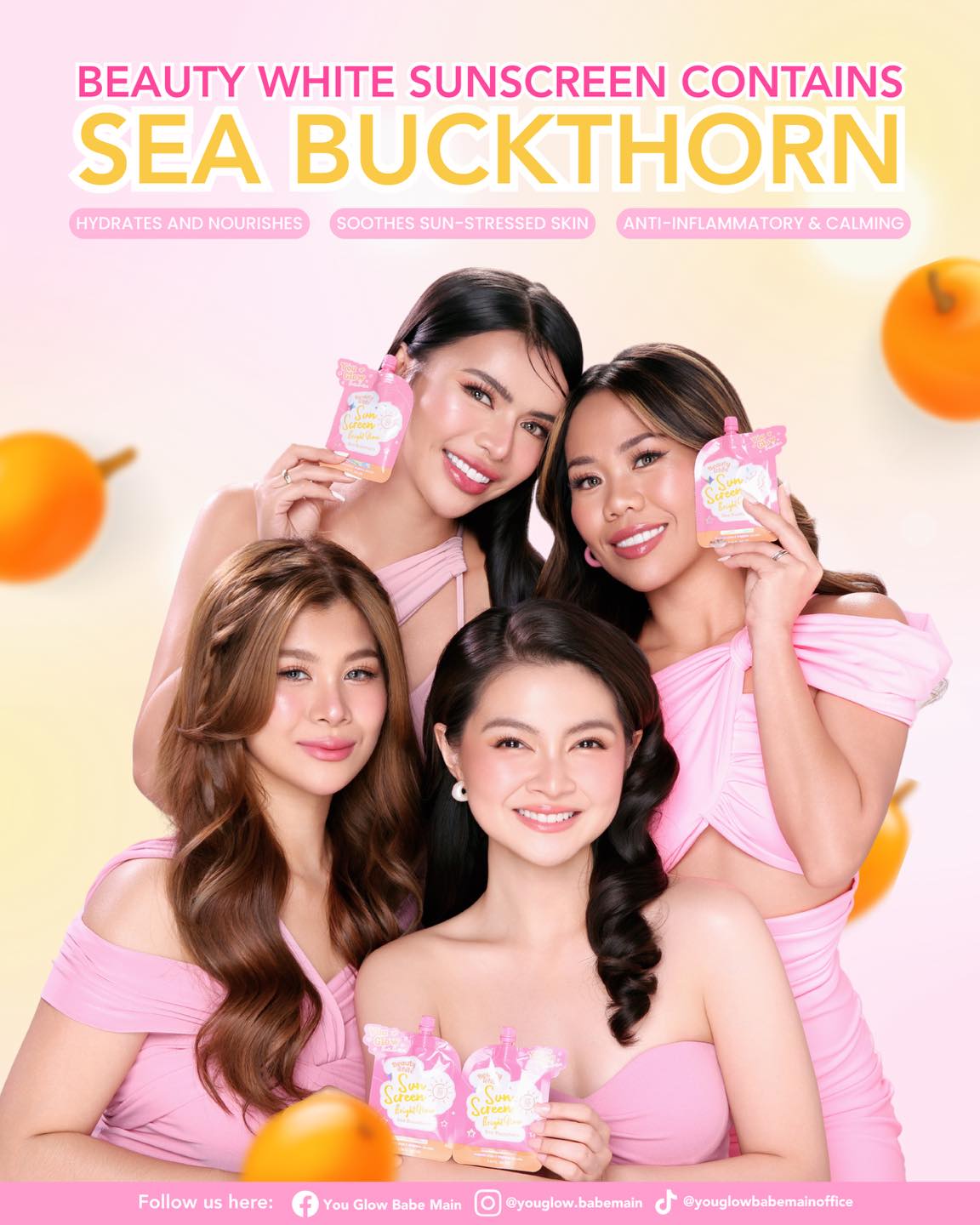 You Glow Babe Beauty White Bright Glow with Sea Buckthorn Sunscreen SPF 50 PA+++