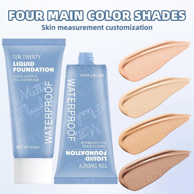 TEN TWENTY Full Coverage Matte Liquid Foundation Oil Control 24H Long Lasting Waterproof Concealer