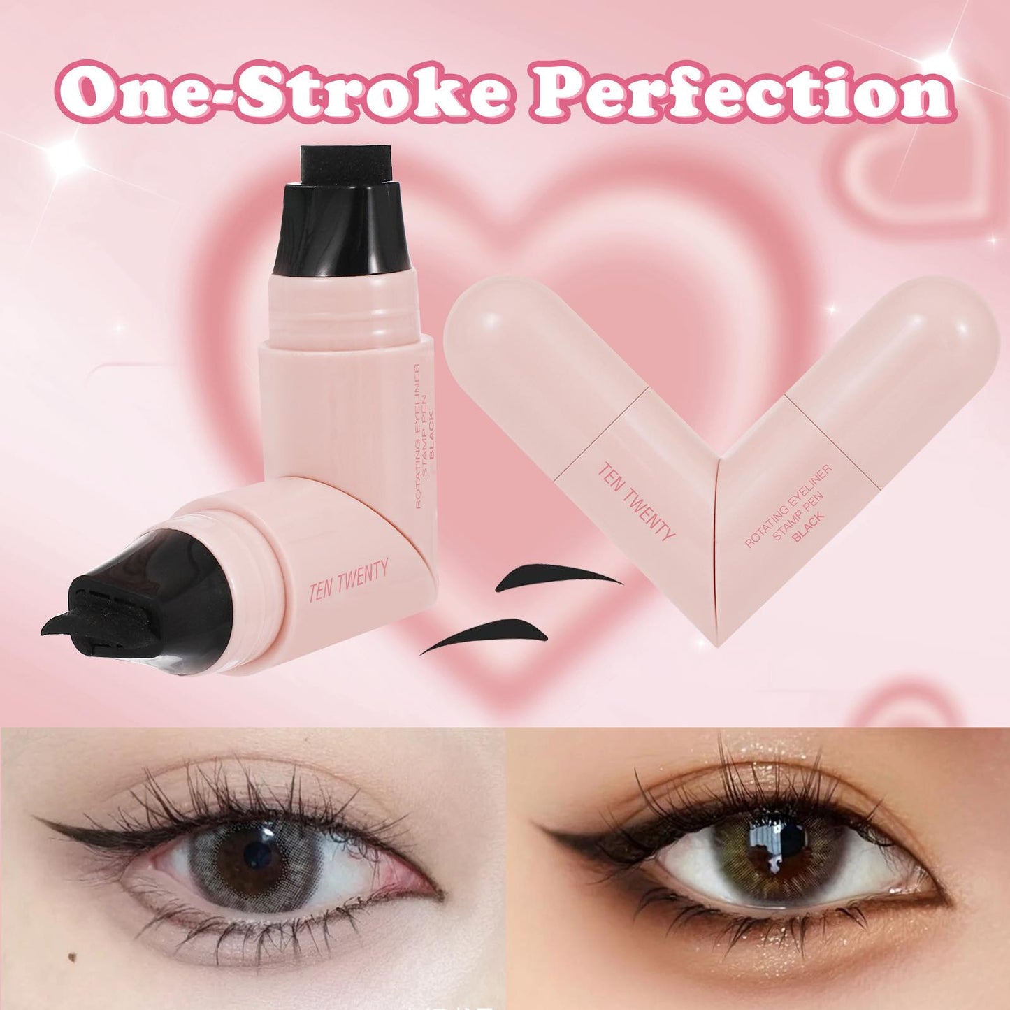 Ten Twenty Eyeliner stamps, long-lasting, easy to control, beginner-friendly, waterproof