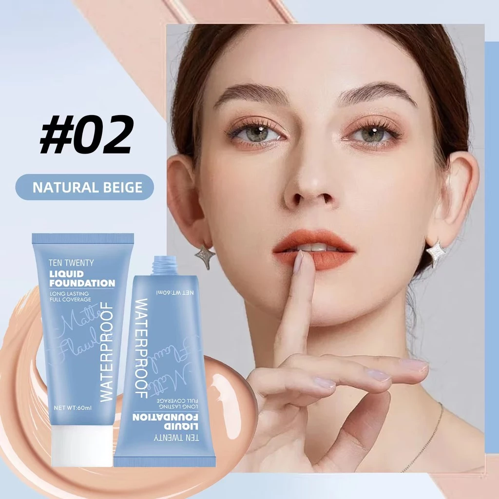 TEN TWENTY Full Coverage Matte Liquid Foundation Oil Control 24H Long Lasting Waterproof Concealer
