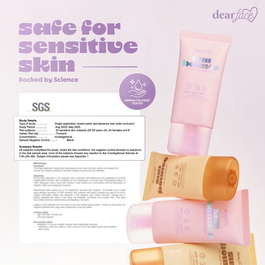 Dear Face Sunbounce Daily Defense & Tinted Sunscreen SPF50+ PA+++