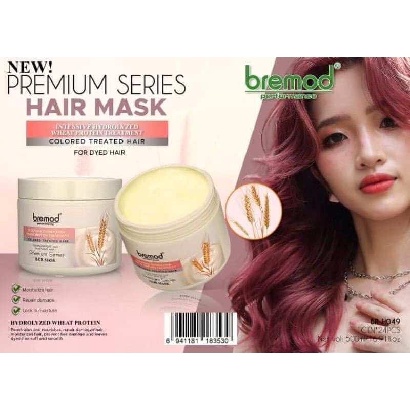 Original Bremod Hair mask Premium Intensive Cocoa Butter anti-fall flat hair 500ml