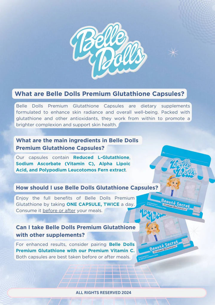 Belle Dolls Beaute Secret - Premium Glutathione 40 Capsules