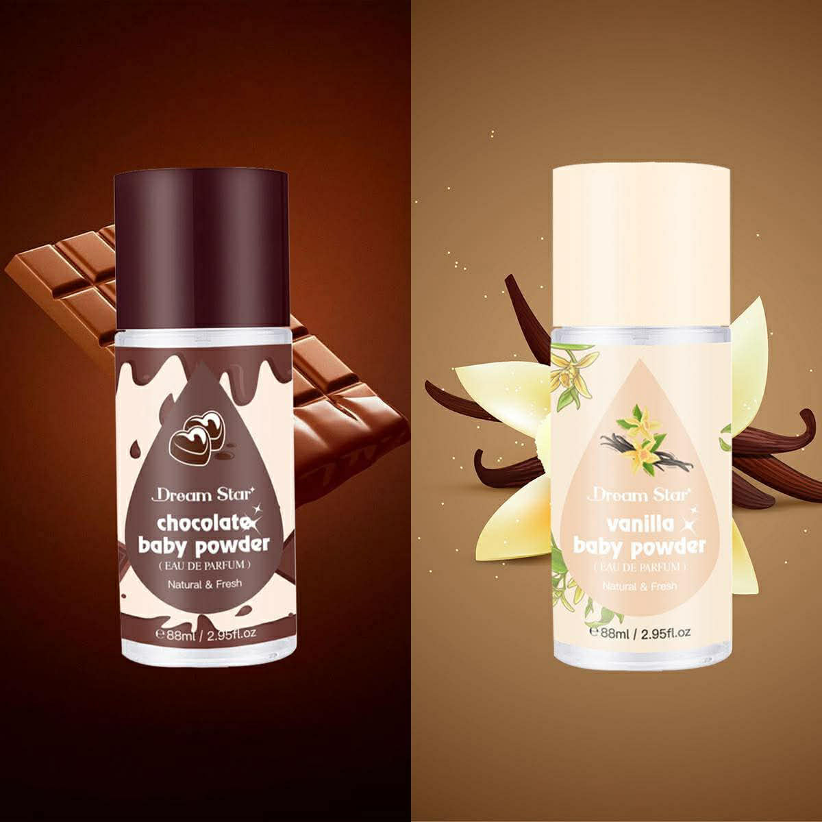 Dream Star Baby Powder Eau De Parfume Scent long lasting Perfume Fragrance 88ml
