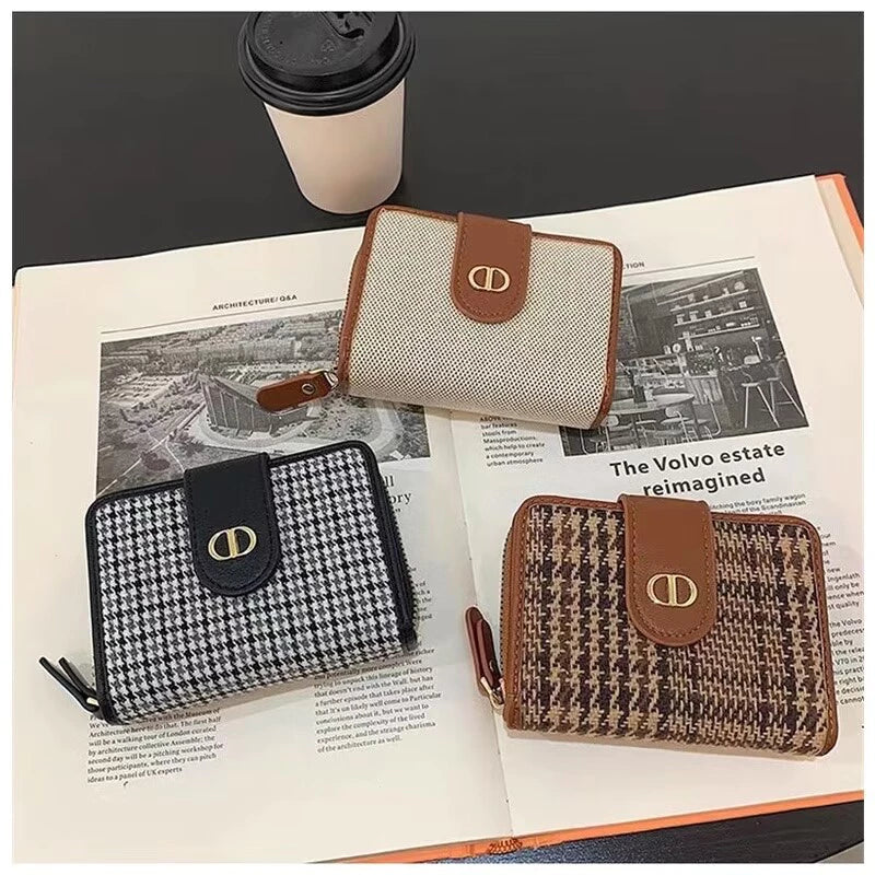 Korean Fashion Wallet For Woman Card Holder Bifold Short