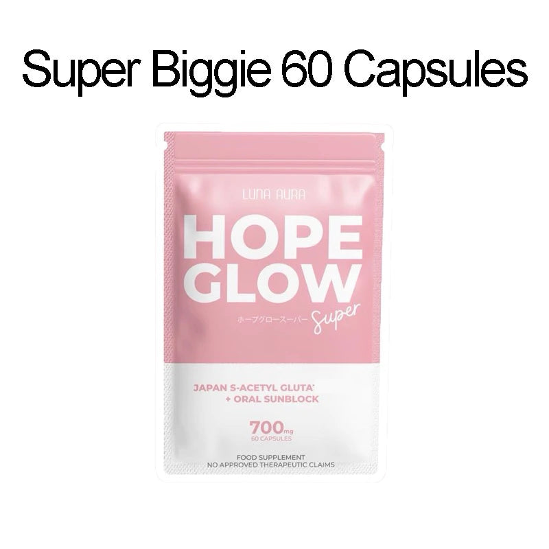 HOPE GLOW by Luna Aura Glutathione Capsule FDA Approved 60 Capsules GLUTATHIONE