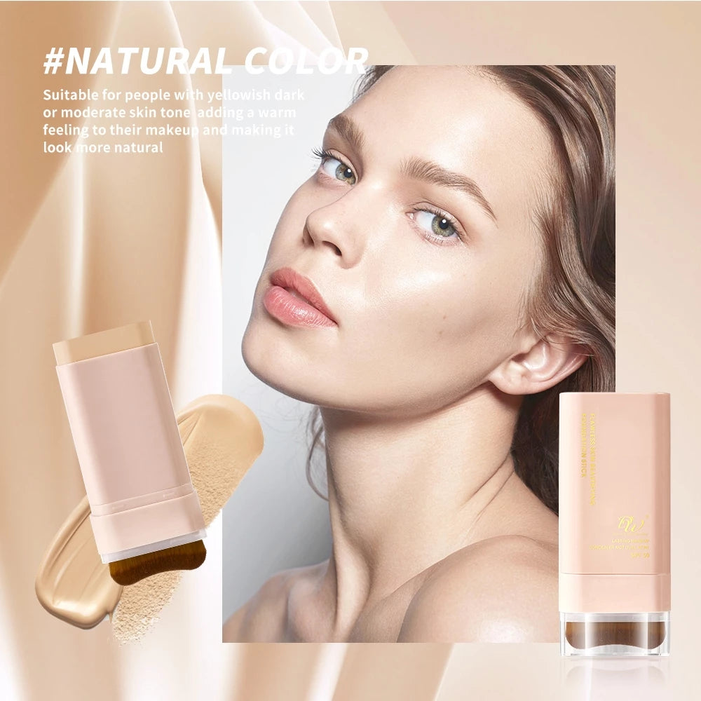 DW Matte Foundation Cream Stick SPF50 Lasting Oil-control Concealer W/ Brush 20g