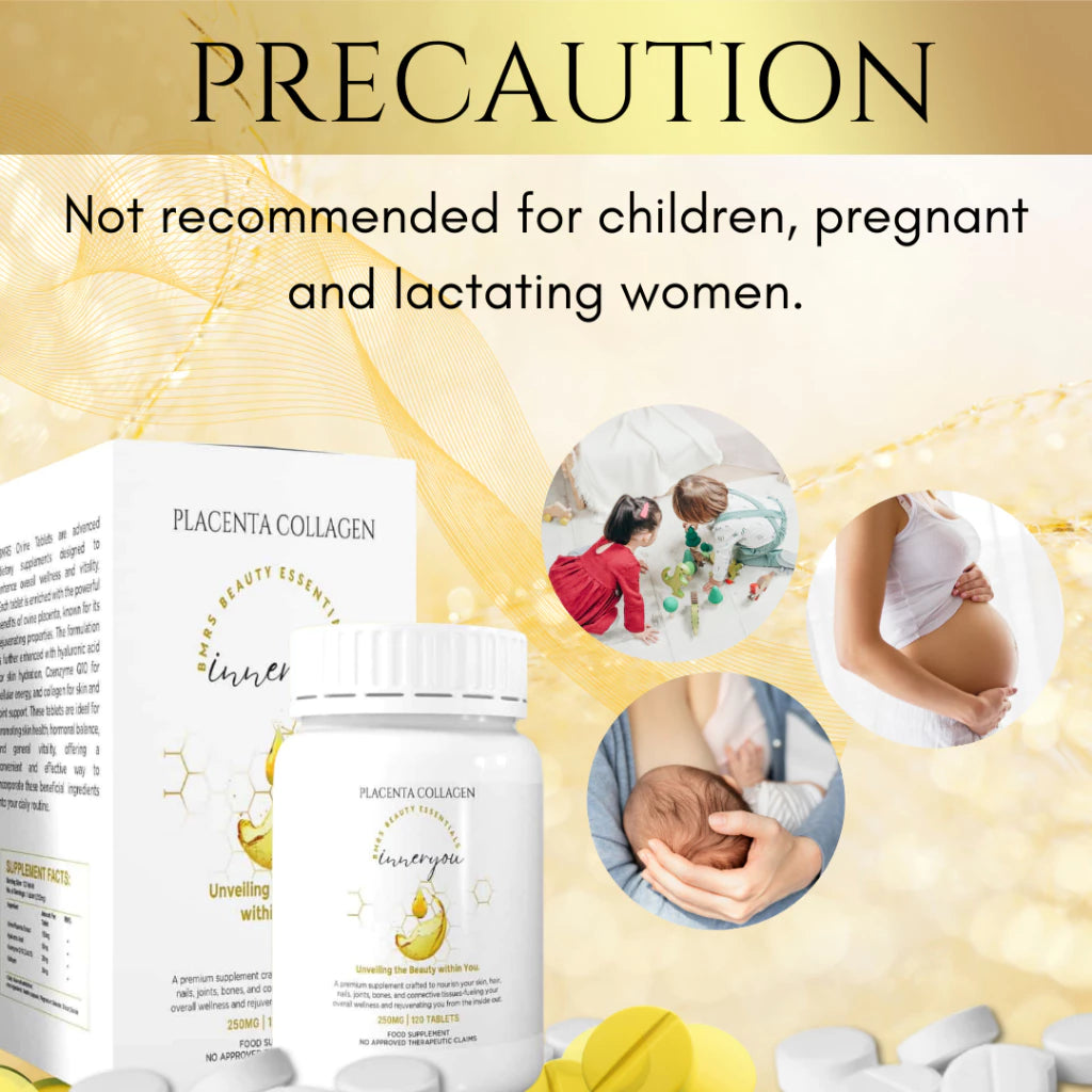 BMRS PLACENTA COLLAGEN INNER YOU - Unveiling the Beauty within You (250MG | 120 TABLETS)