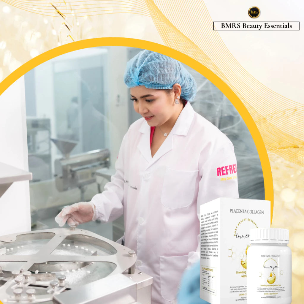 BMRS PLACENTA COLLAGEN INNER YOU - Unveiling the Beauty within You (250MG | 120 TABLETS)