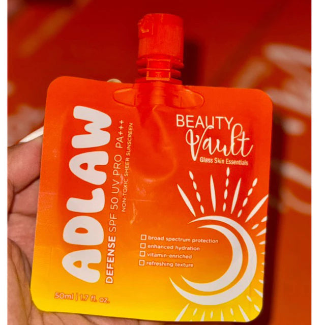 ADLAW BEAUTY VAULT SUNSCREEN DEFENSE SPF 50 UV PRO PA+++ NEW 50ml