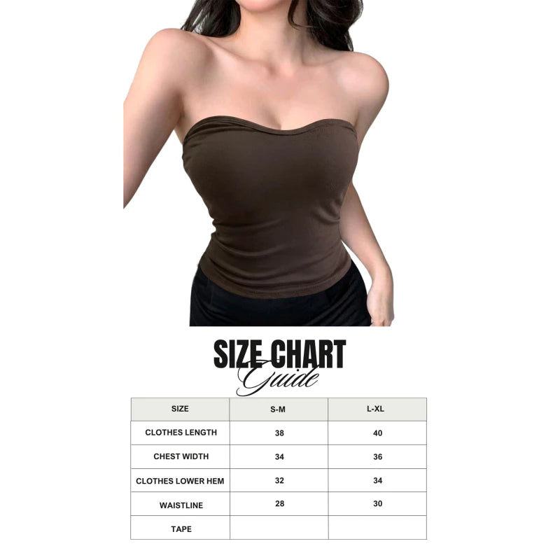 Jennie Top Double Lined - Full Length - Heart Shaped Tube Top Back to School