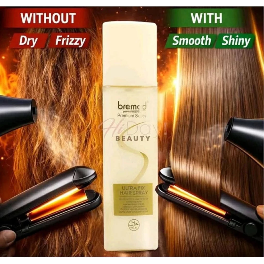 Bremod Ultra Fix Hair Spray - Smooth & Nourishing Formula for Elasticity Shine and Damage Repair