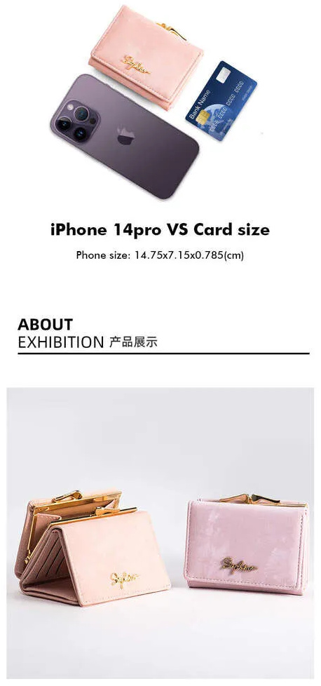 SP5088 Wallet For Woman Coin Purse Leather Korean Fashion Multi-Slot Card Holder Short Wallet