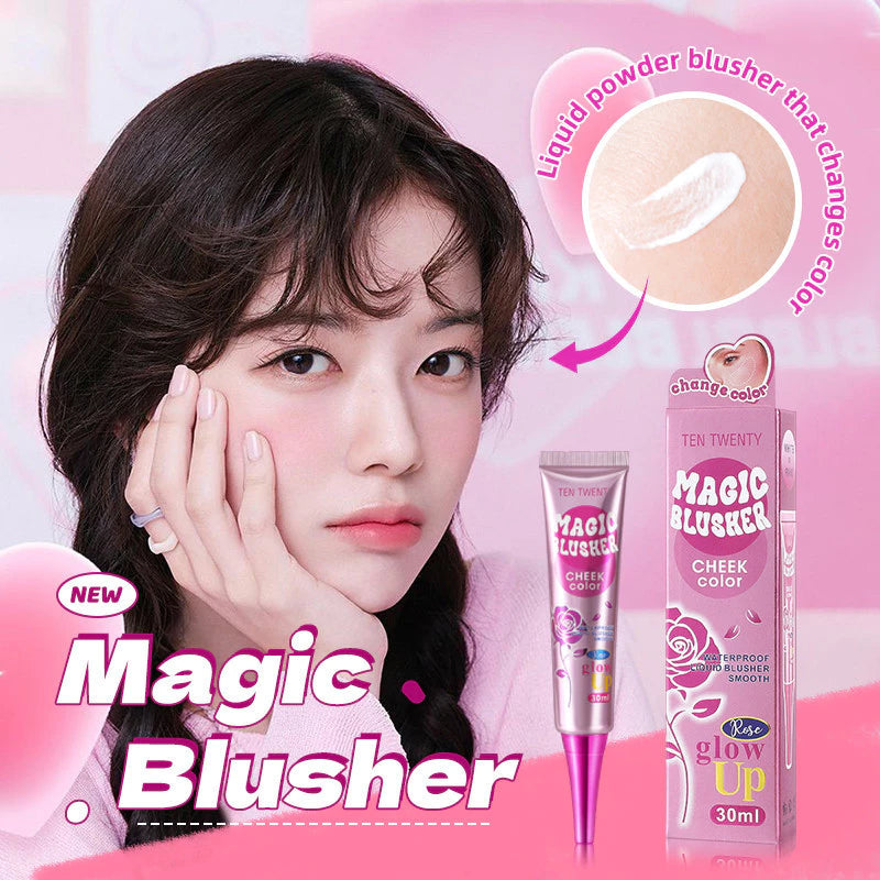 Ten Twenty Magic Blusher Liquid Blush – Long Lasting Waterproof Blush On Cream for Cheeks Pink Blush
