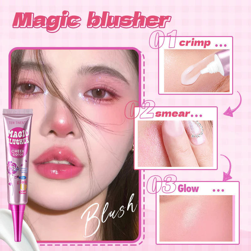 Ten Twenty Magic Blusher Liquid Blush – Long Lasting Waterproof Blush On Cream for Cheeks Pink Blush