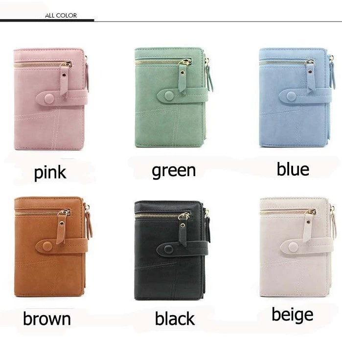 Women's Short Wallet Multi-function Buckle Multi-card Purse Ladies Wallet