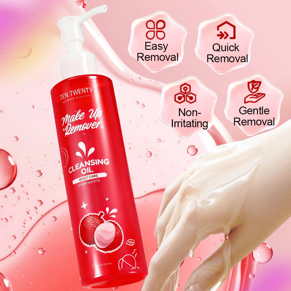 Sensitive Skin Makeup Remover - TEN TWENTY 200ml Lyehee Scented Gentle Deep Cleansing Oil
