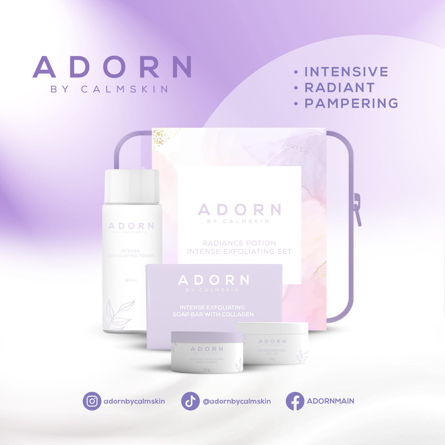 Adorn Rejuv Set Radiance Potion Intense Exfoliating