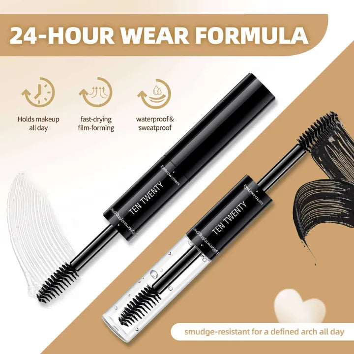 TEN TWENTY Double Heads Eyebrow Pencil Waterproof Long Lasting Fine 2in1 Dual-Effect Brow Definer