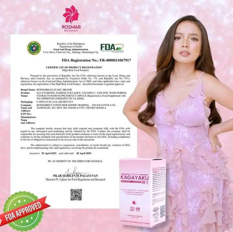 ROSMAR Kagayaku Capsule (GLUTATHIONE + COLLAGEN + ORAL SUNBLOCK + SLIMMING)