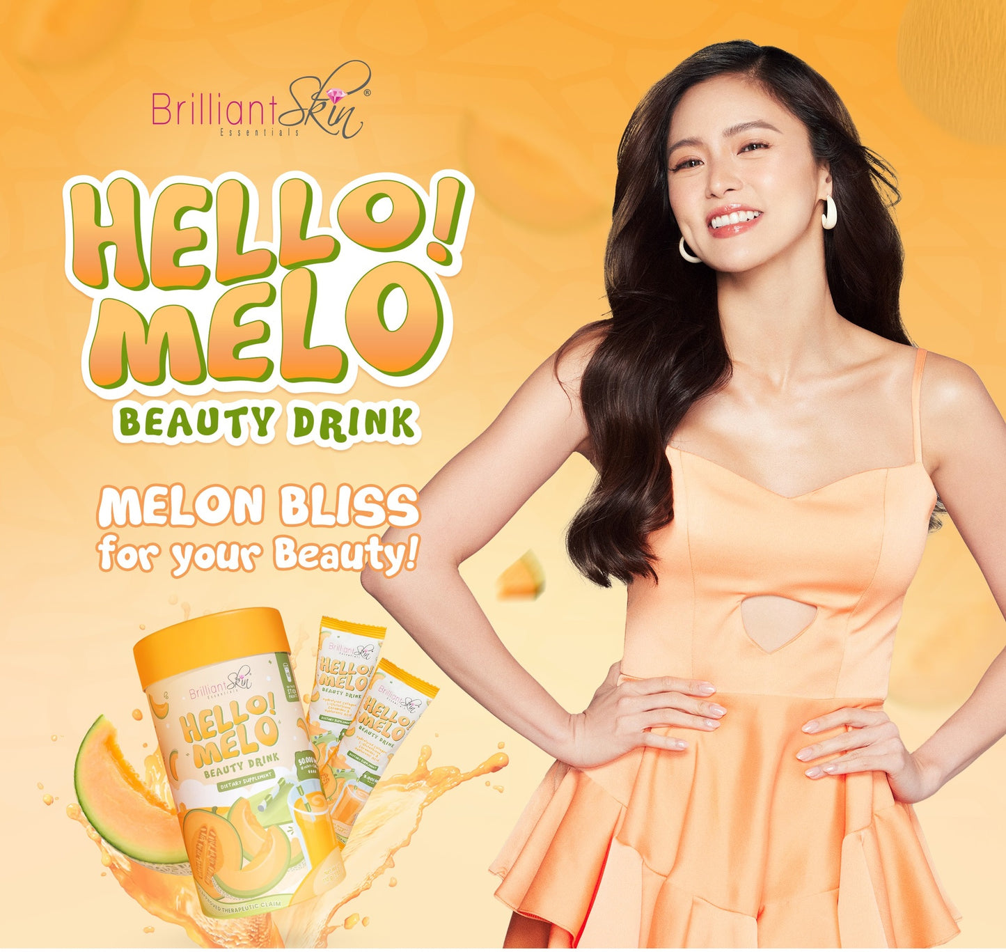 Brilliant Skin Hello Melo Beauty Drink 10 Sachets