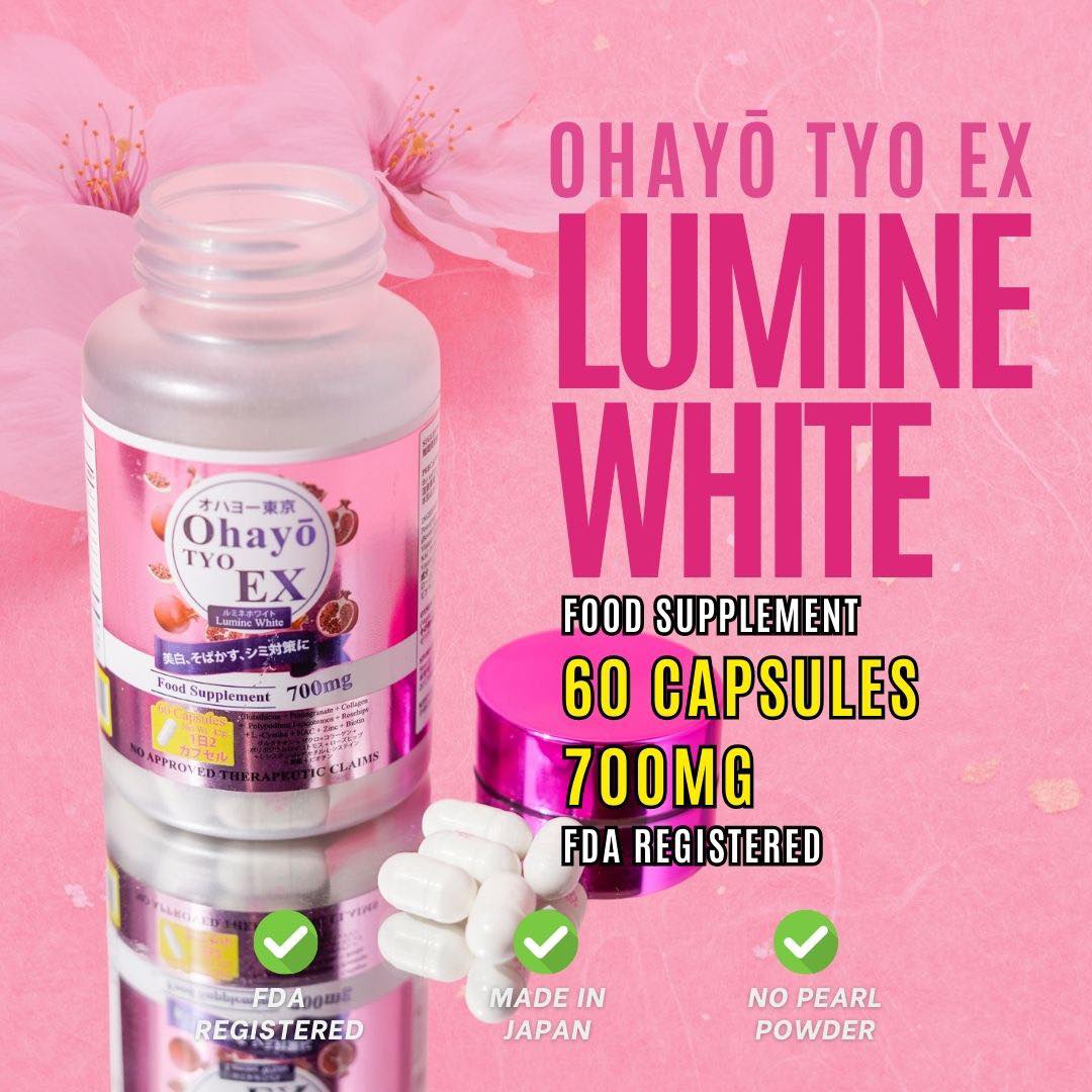 Ohayo TYO EX Lumine White Glutathione 60 Capsules Original From Japan
