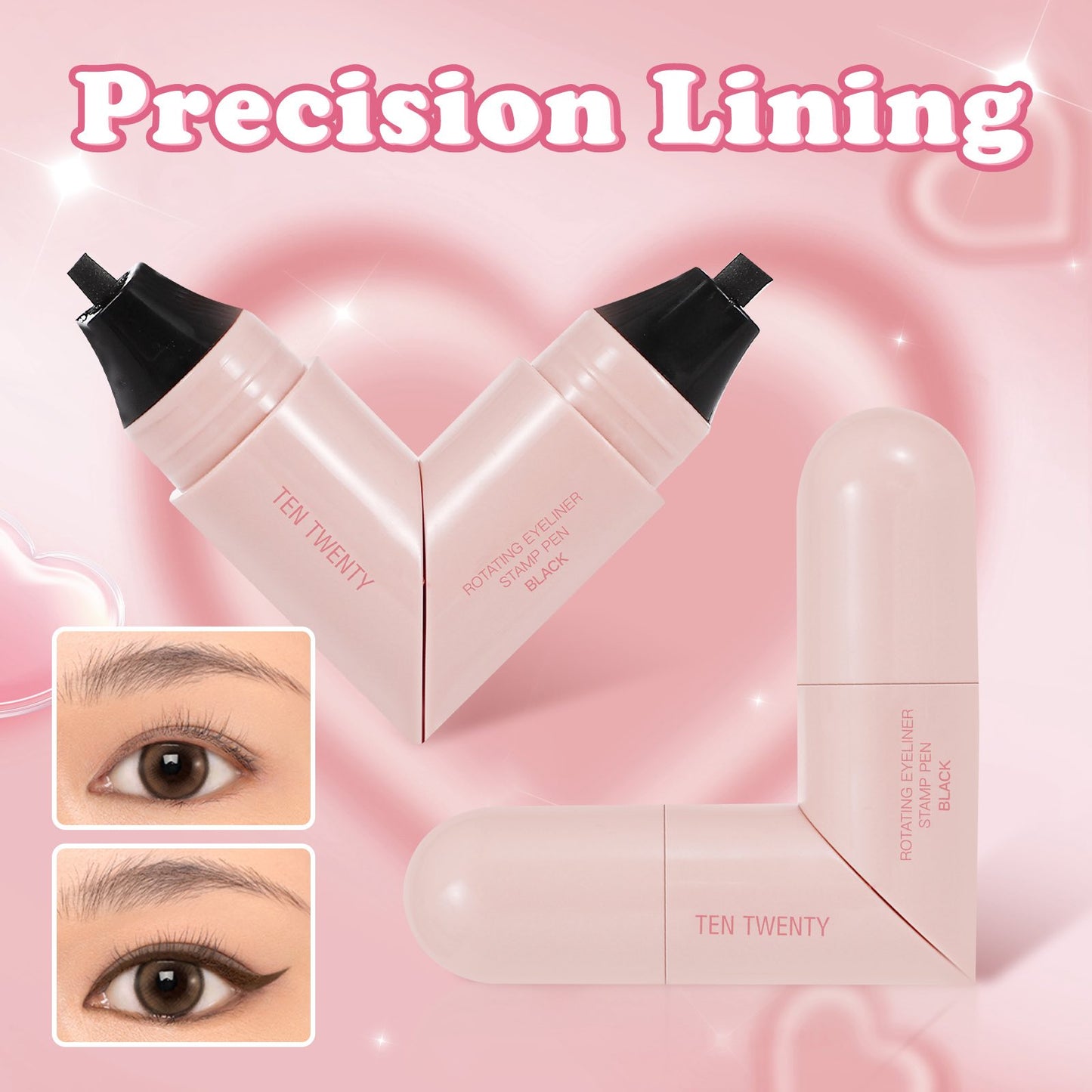 Ten Twenty Eyeliner stamps, long-lasting, easy to control, beginner-friendly, waterproof
