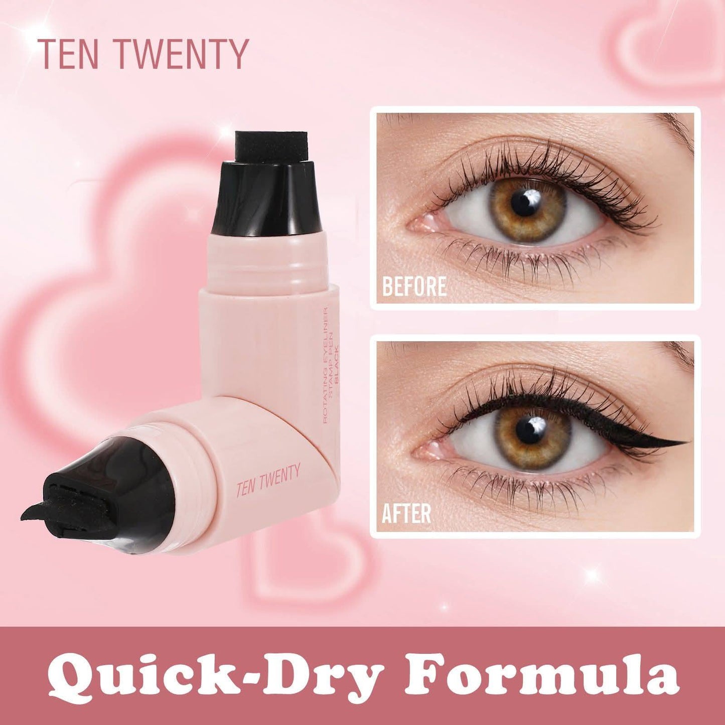 Ten Twenty Eyeliner stamps, long-lasting, easy to control, beginner-friendly, waterproof