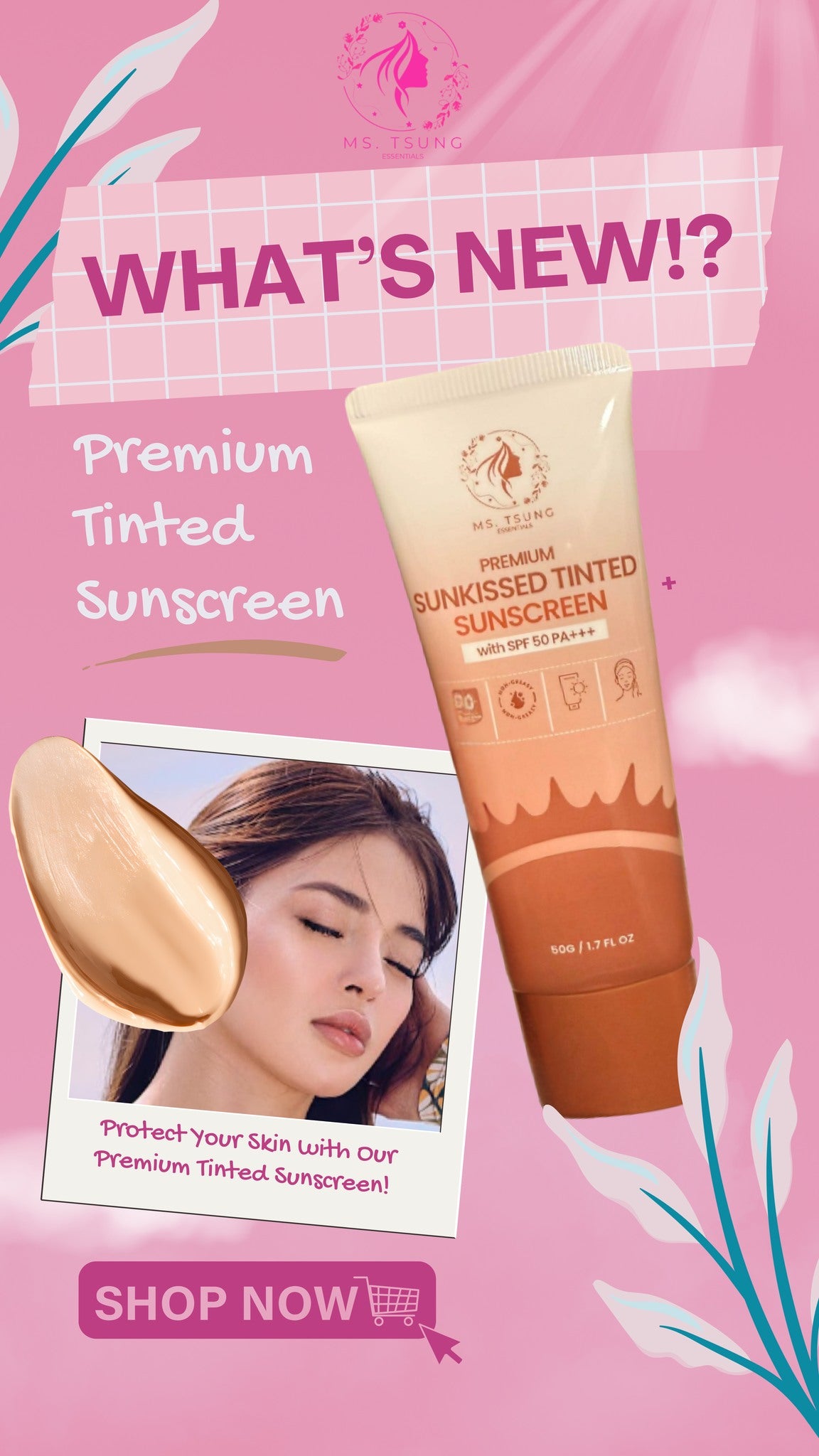 Ms Tsung Sunkissed Tinted Sunscreen SPF 50 PA ++++ | Sun Protection | Sunblock | Trending | 2026
